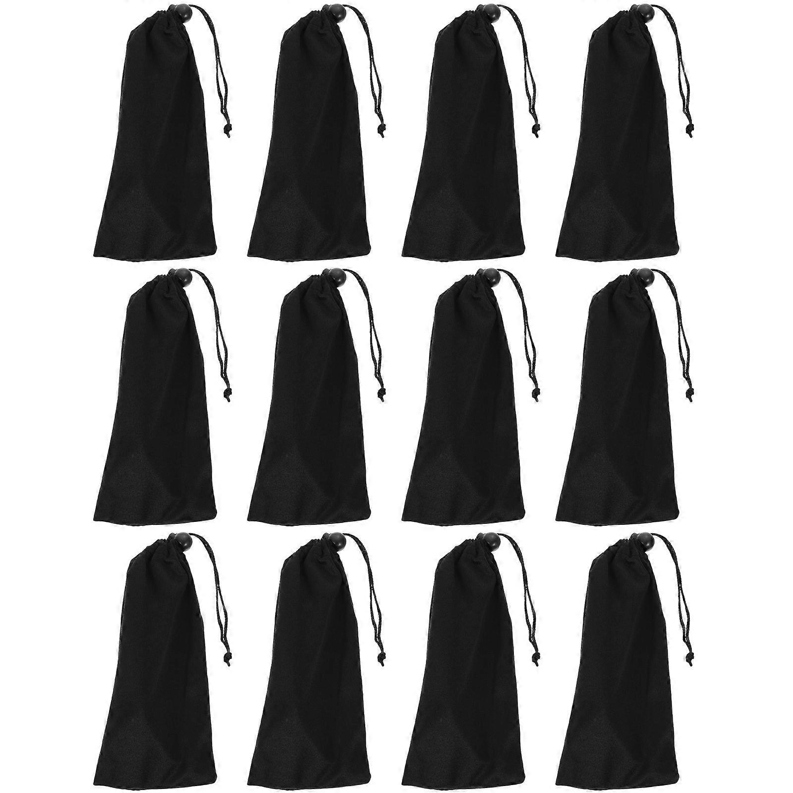 Black Household Glasses Bag for Storage 12Pcs Multi-Function Eyeglass Pouches