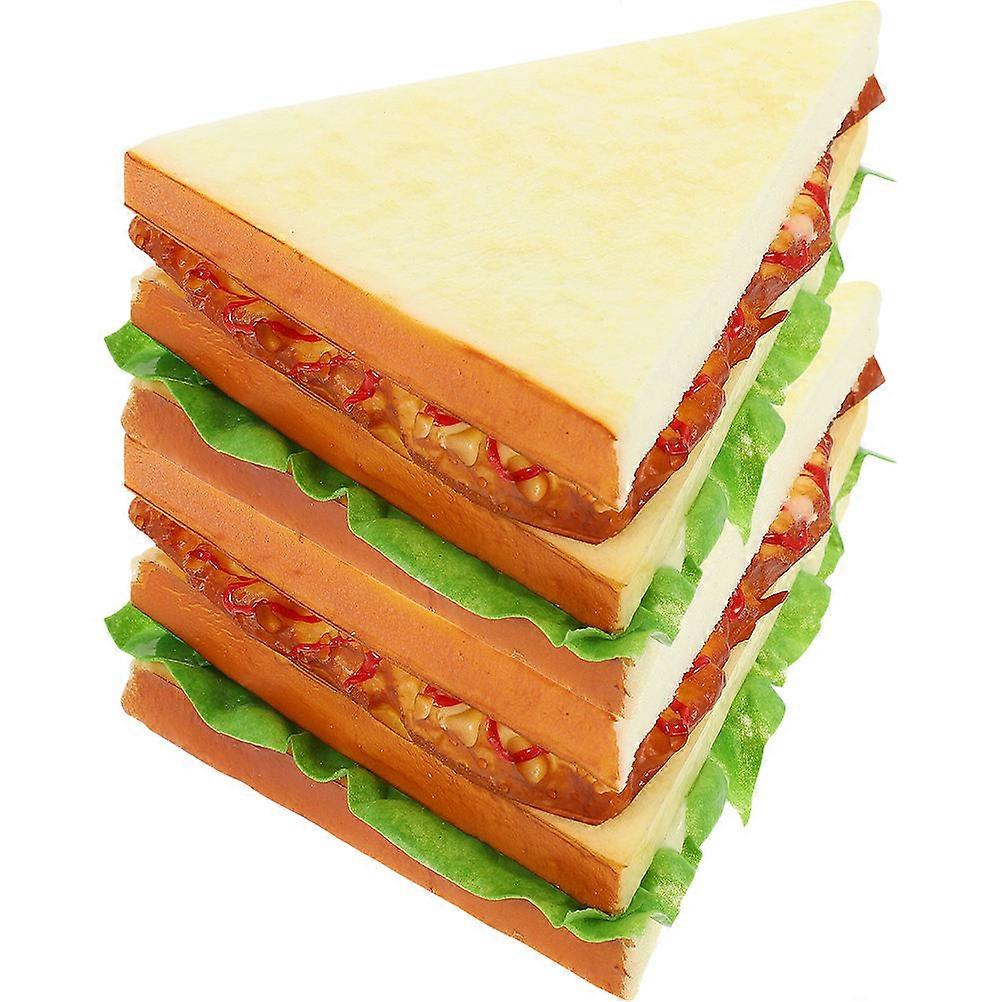 Simulation Sandwich Model for Practice Use 10Pcs Artificial Food Props