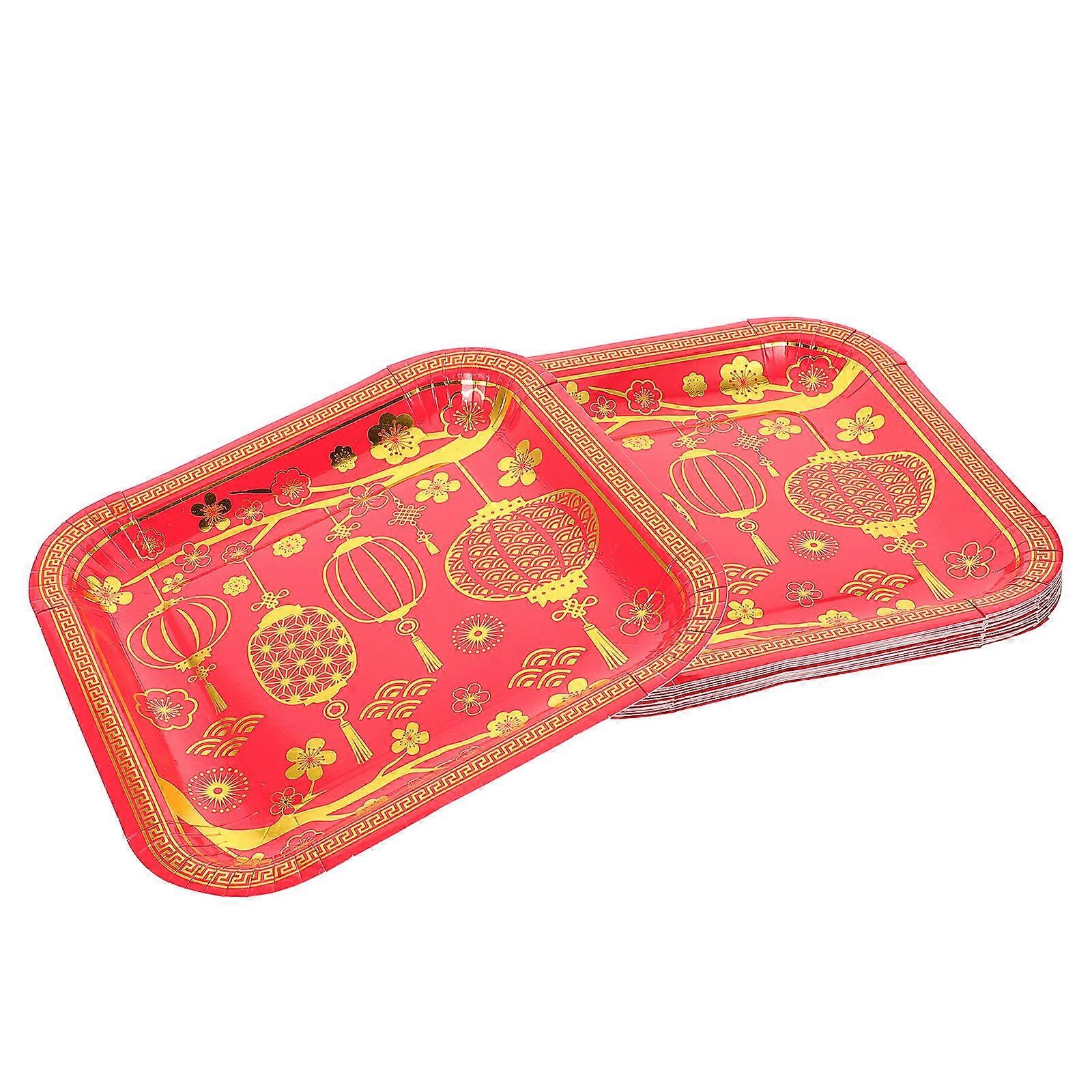 Chinese New Year Party Festive Occasions Square Multi Color Paper 16Pcs