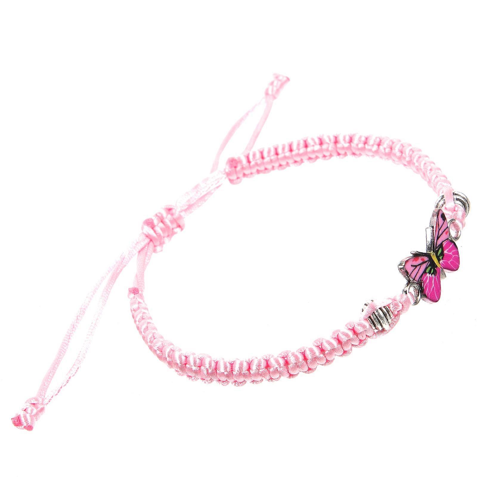 Woven Butterfly Bracelet Suitable For Daily Life And Party Wear 2Pcs In Pink