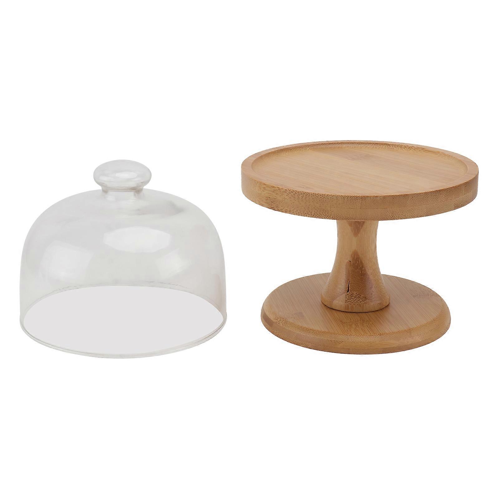 Glass Bread Cover Cake Stand for Protection 2Sets Assorted Color
