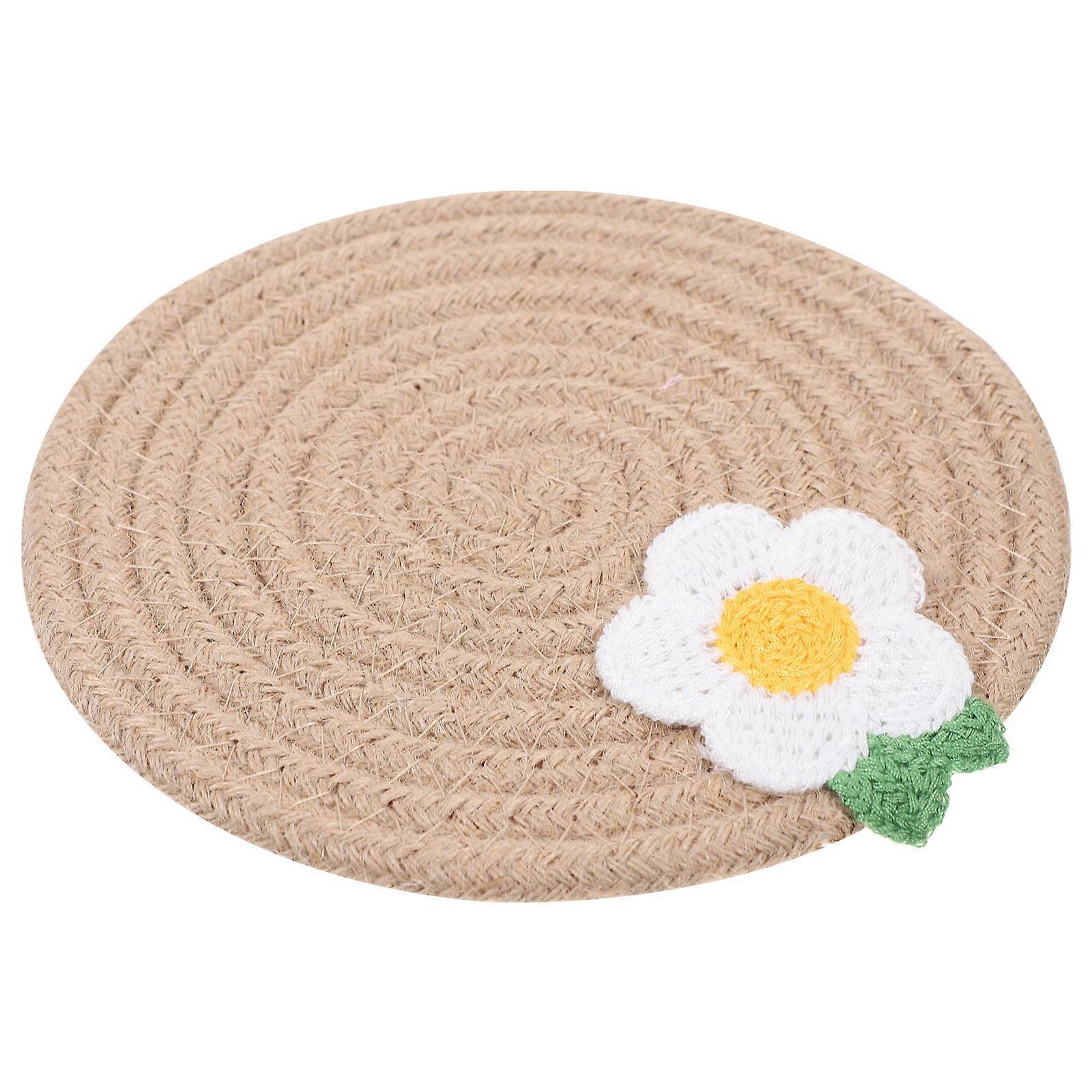 Home Table Coaster Woven Placemat for Cup Heat Insulation 4Pcs