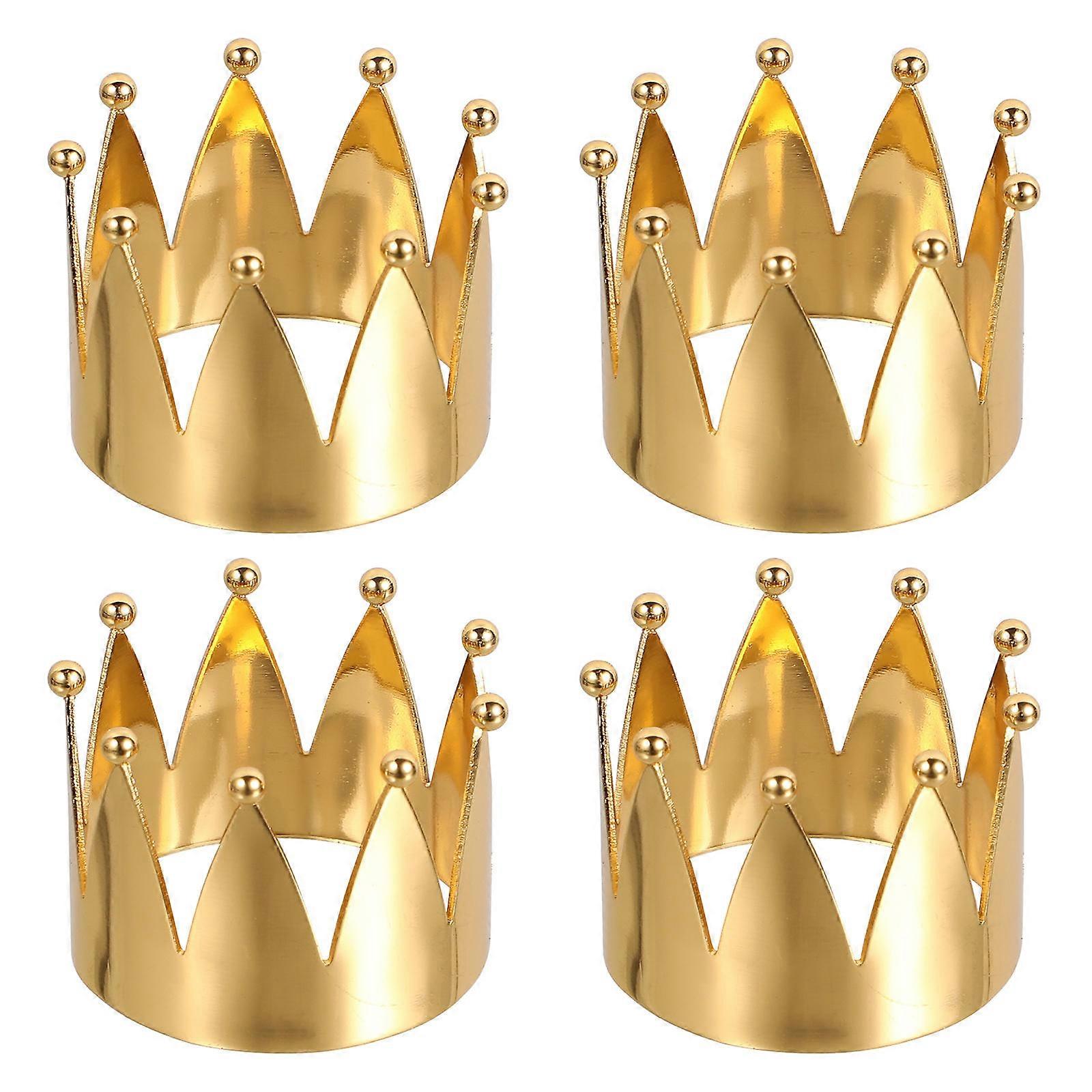 12Pcs Golden Crown Napkin Rings Classy for Table Use