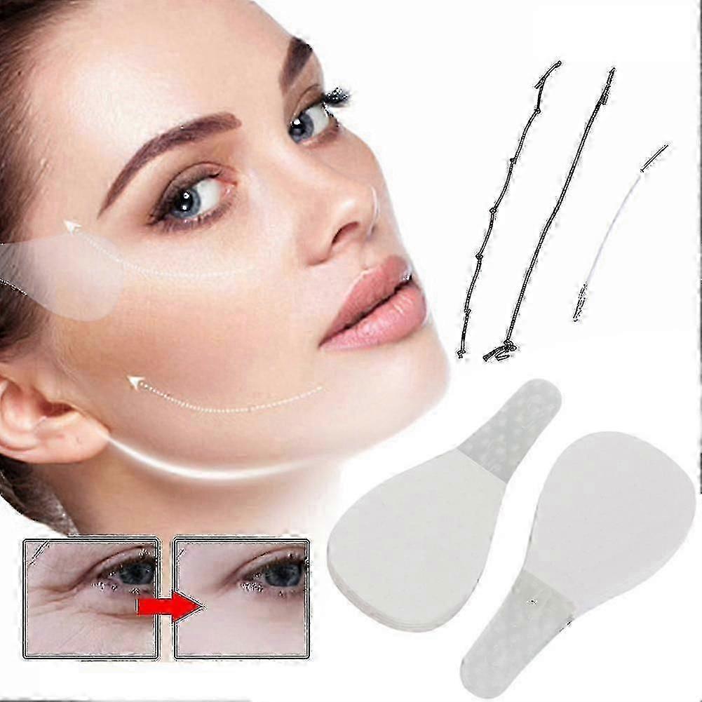 Ensemble d’autocollants de lifting invisible Ruban de lifting instantané Élasticité du cou Lifting des yeux