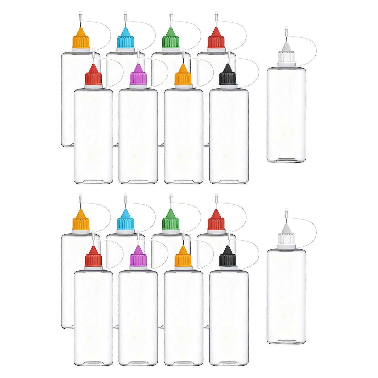 18 Pack Color Coded Squeeze Bottles With Solid Tip Food Grade Materials for Kitchen and Crafting Needs Multicolor