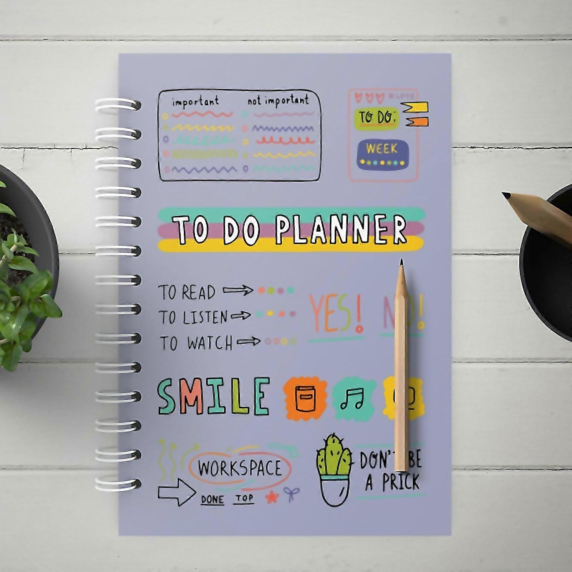 For A5 Selffilling Undated Coil Planner Planning Notes Schedule