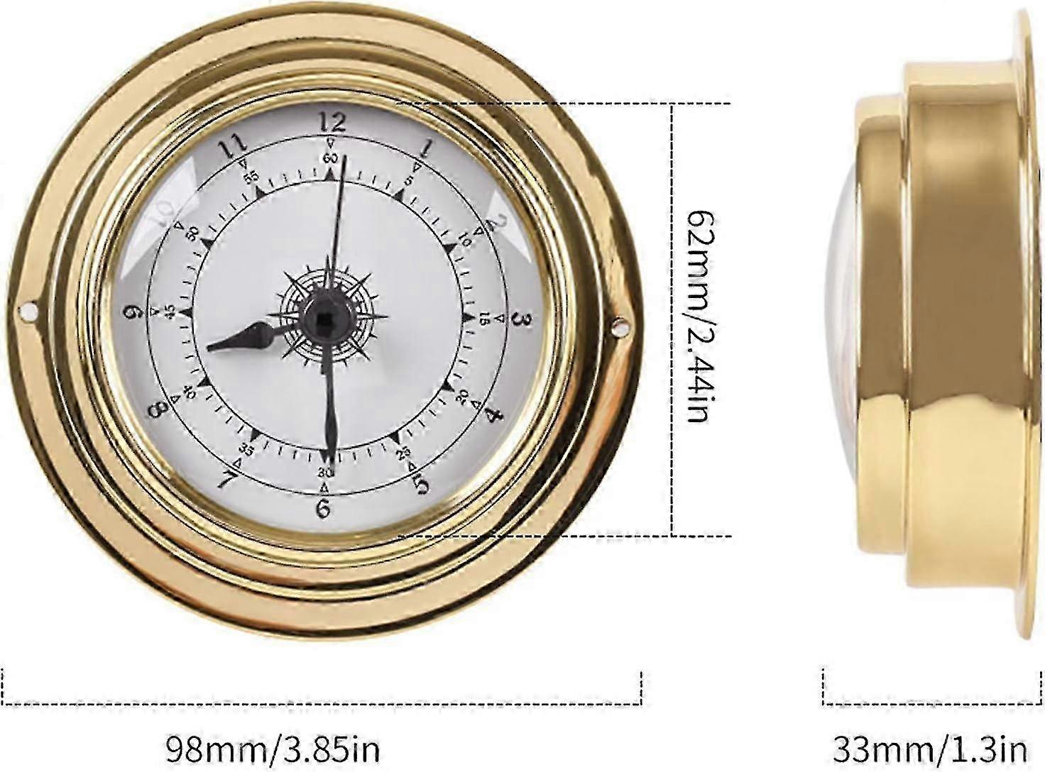Barometer Thermometer Hygrometer Clock - Wall Mounted