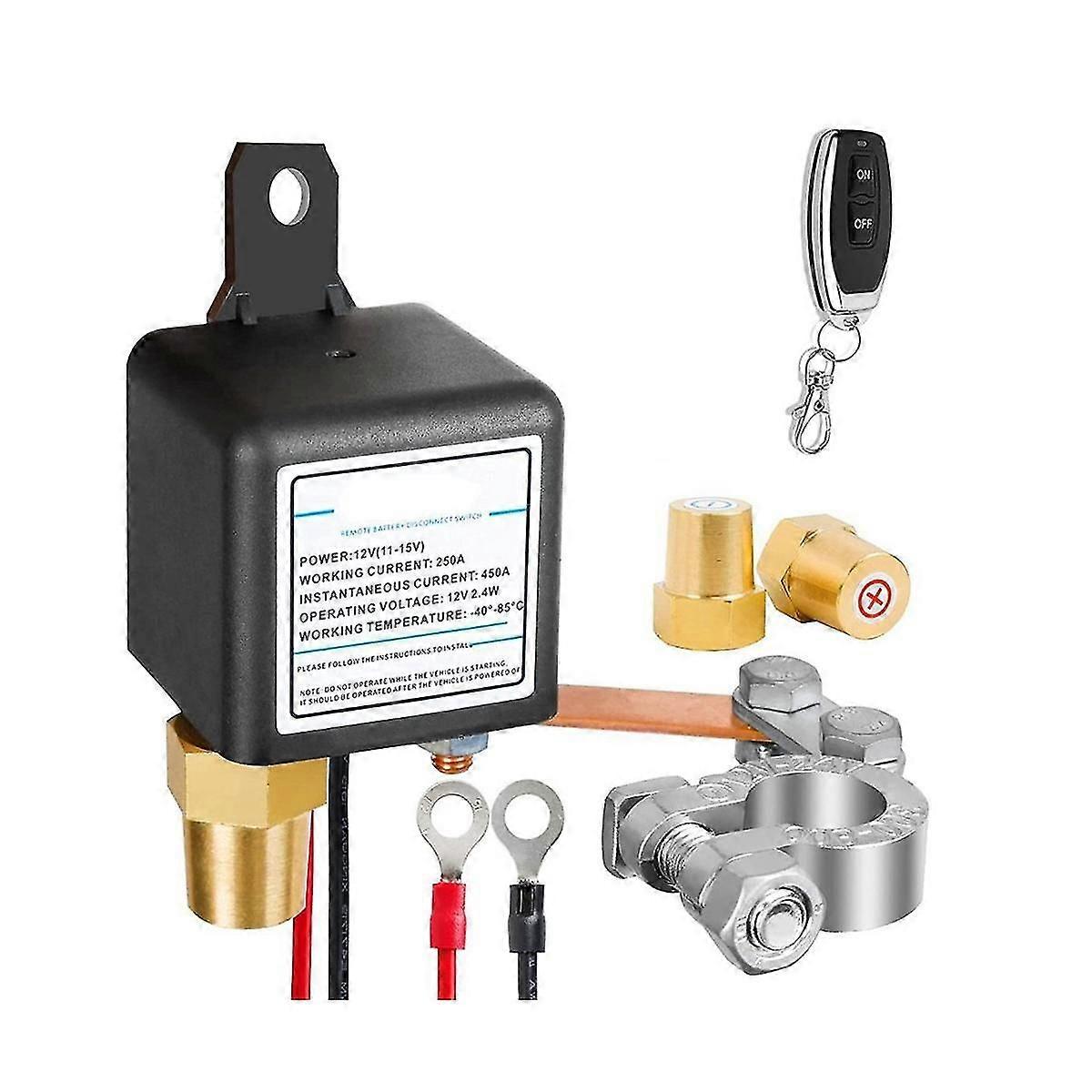12v 250a Universal Battery Switch Relay Integrated Wireless Remote Control Disconnect Cut Off Isola