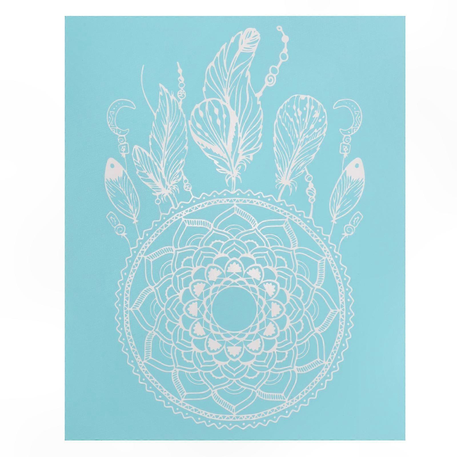 Decorative Mesh Stencil for Silk Screen Printing, Reusable Washable Stencil for Craft Projects