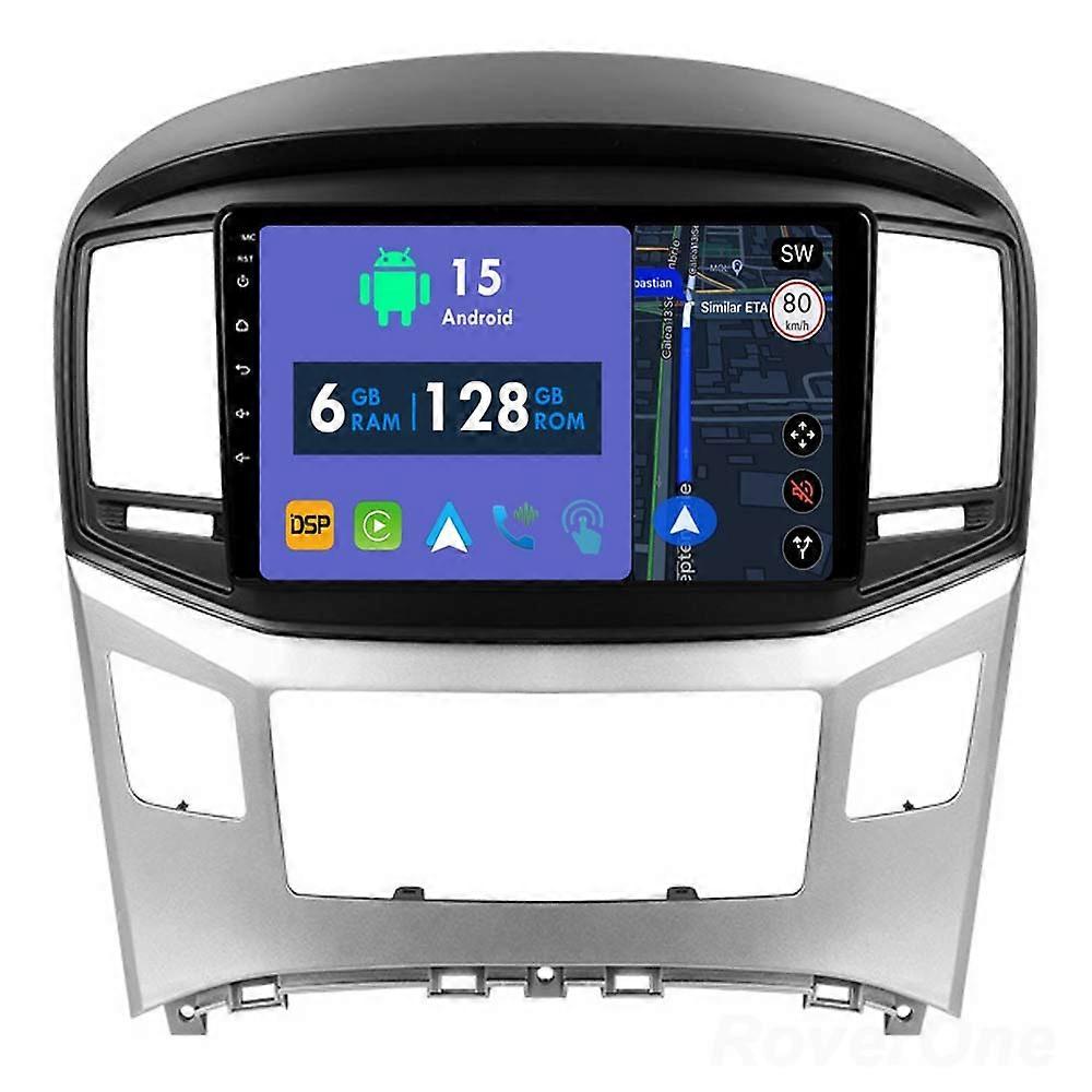 Car Radio 6G+128G CarPlay GPS Navigation Head Unit for Hyundai H1 II 2 TQ 2015 - 2021 Android Auto Bluetooth Stereo Touch Screen