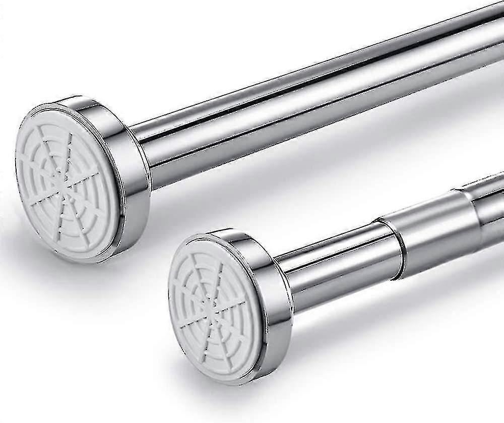 ステンレススチール製伸縮ロッド40cm-60cm拡張可能、ドリルなしのシャワーカーテンロッド、回転によって調整可能なクランプロッド、ショーとしてしっかりと保持