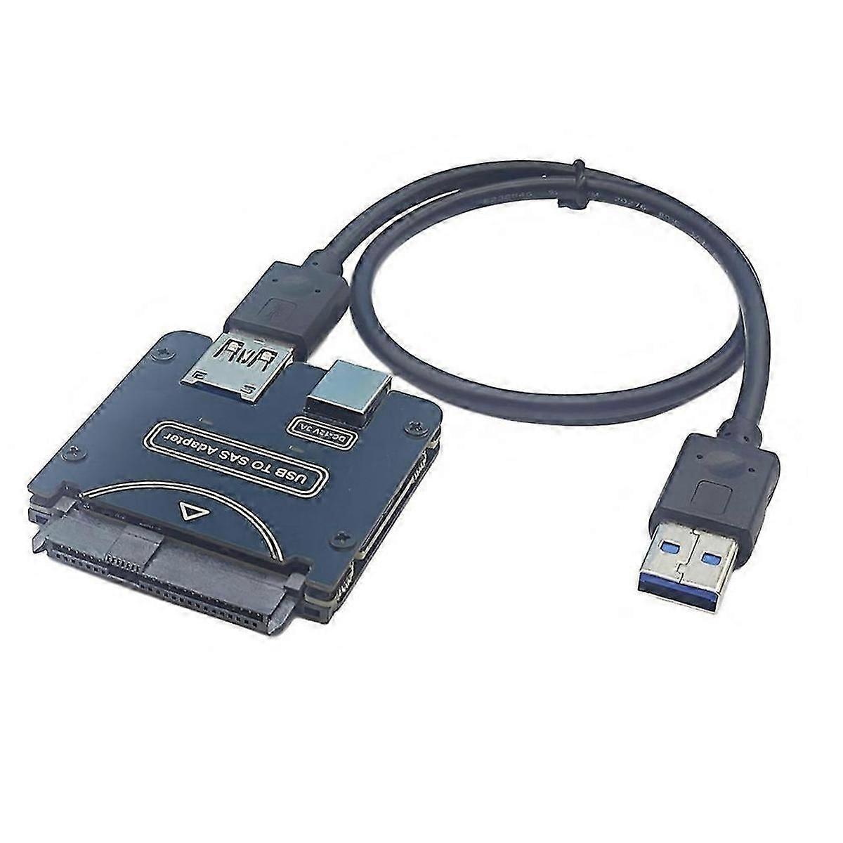 SAS 29Pin SFF-8482 auf USB 3.0 Adapter Festplatte Raid 5Gbps mit Chipsatz und Stromanschluss ohne 12V/3A Netzteil