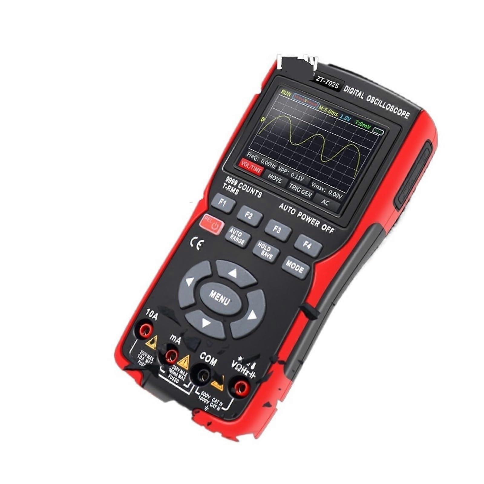 Oscilloscope Digital Multimeter Auto True RMS Transistor Probe 48MS/s Waveform Data Storage