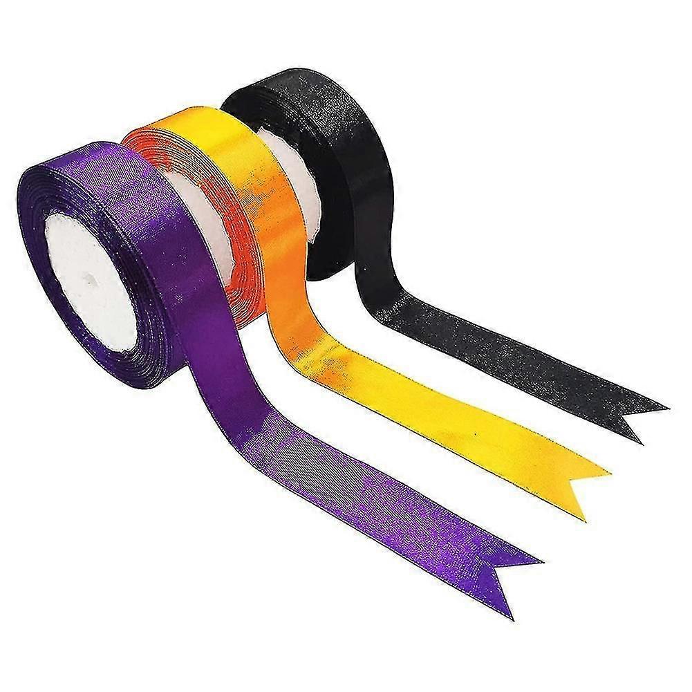 Ribbon Single Side Solid Color Fabric Ribbon Set, B