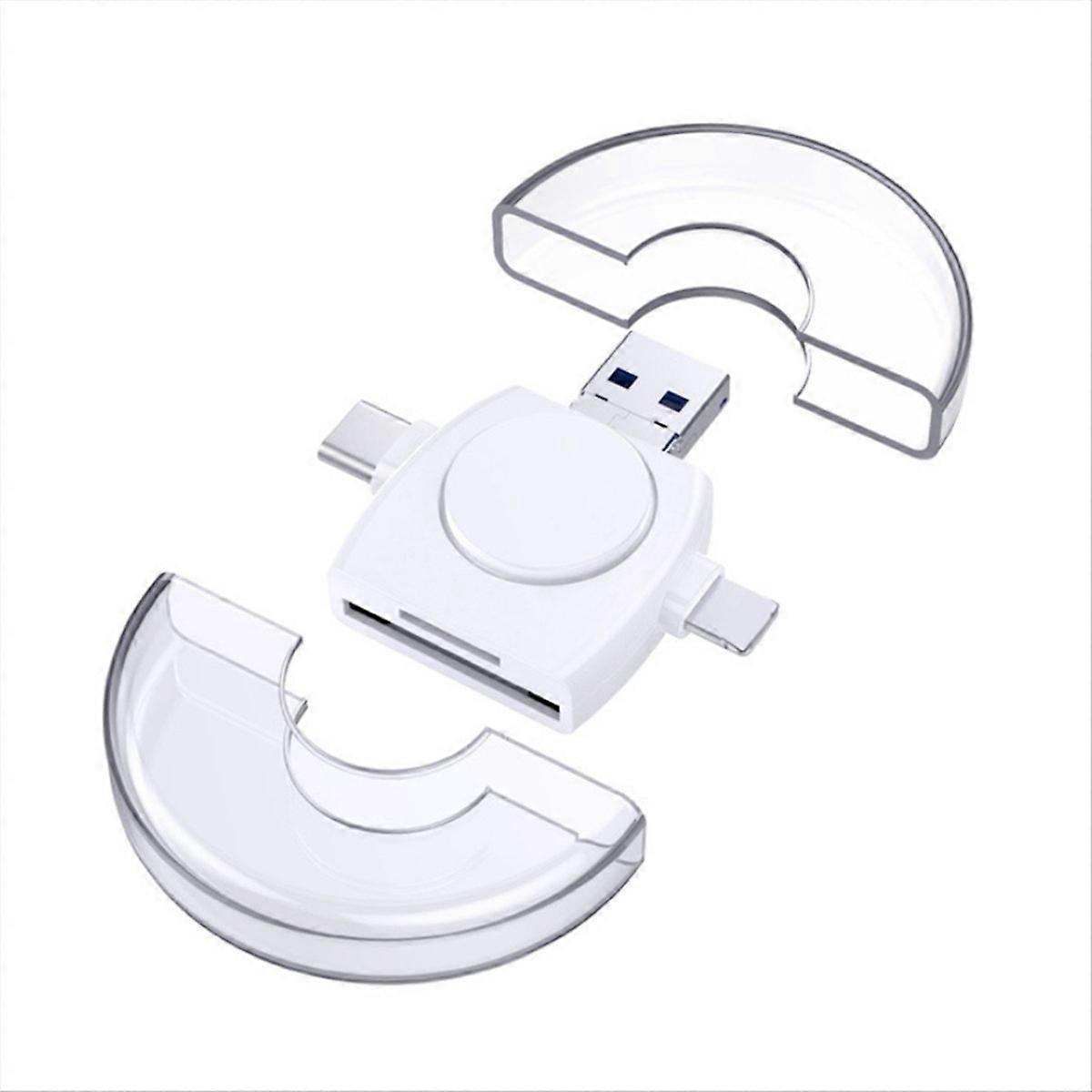 Universal Card Reader Multi-Function TF SD Card Reader Adapter White