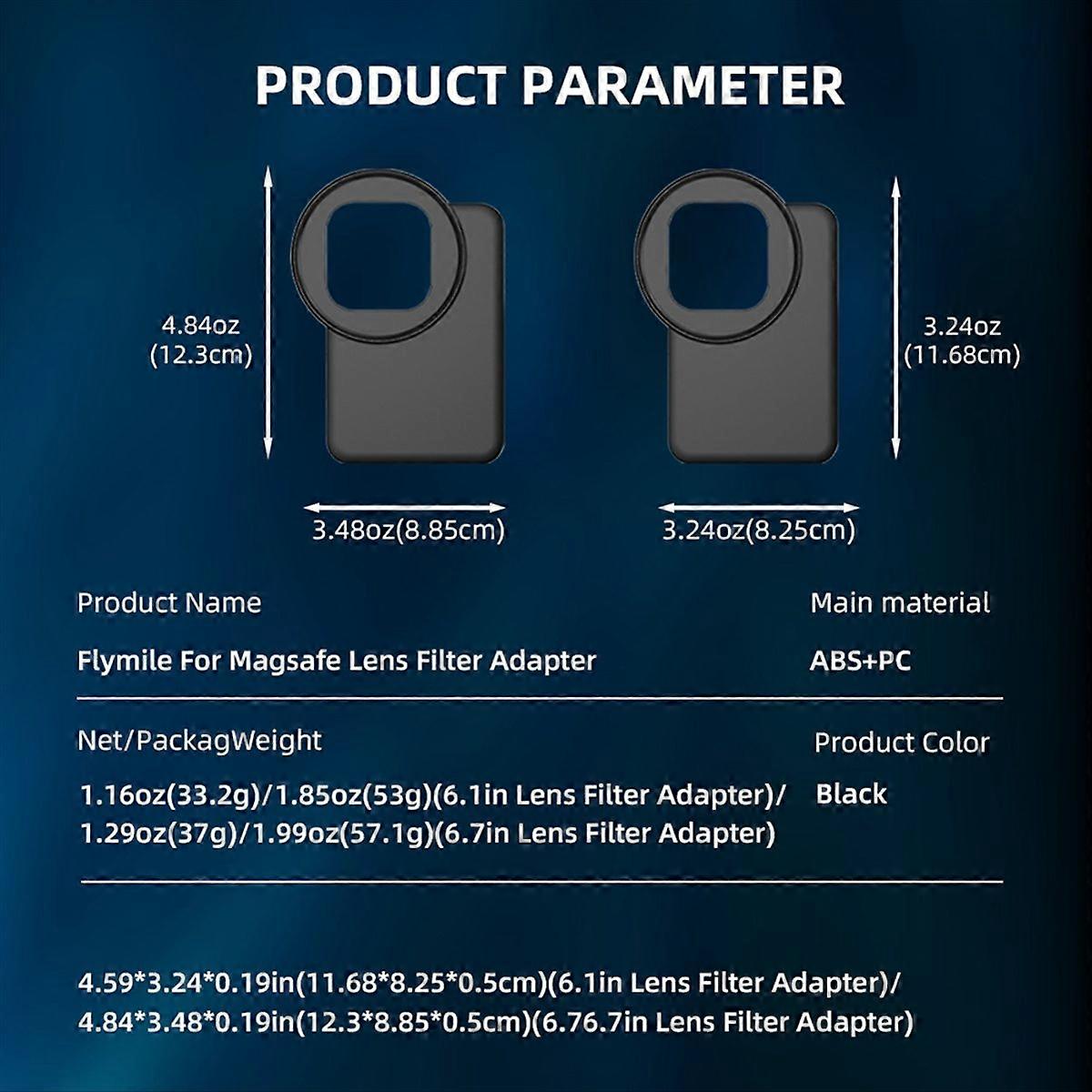 Phone Filter Mount Lens Filter Clip for 6.7inch