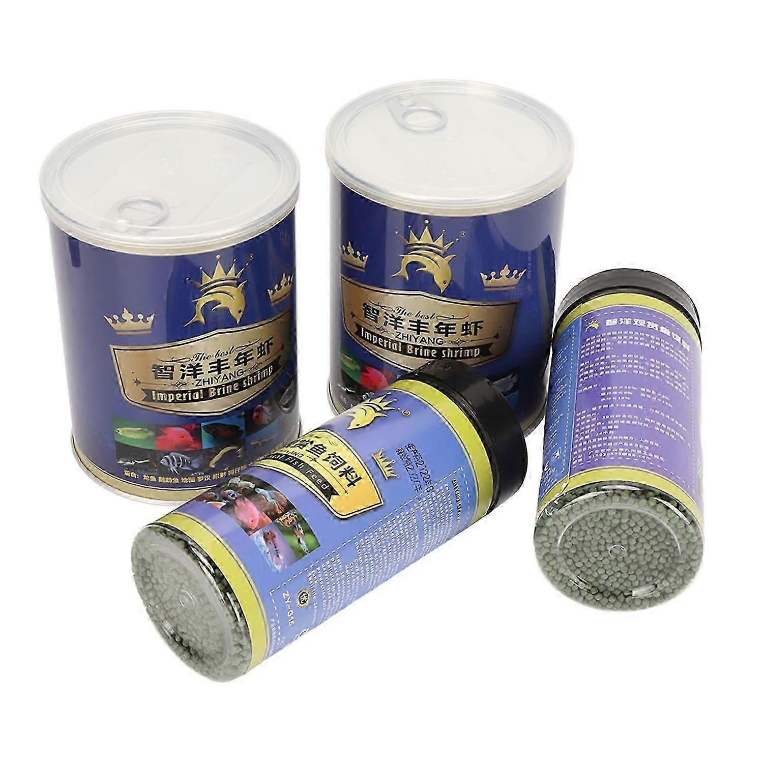 4 Bottles Brine Shrimp Fish Feed Floating Ornamental Fish Feed for Chinook Parrotfish Lohan Fish Tro