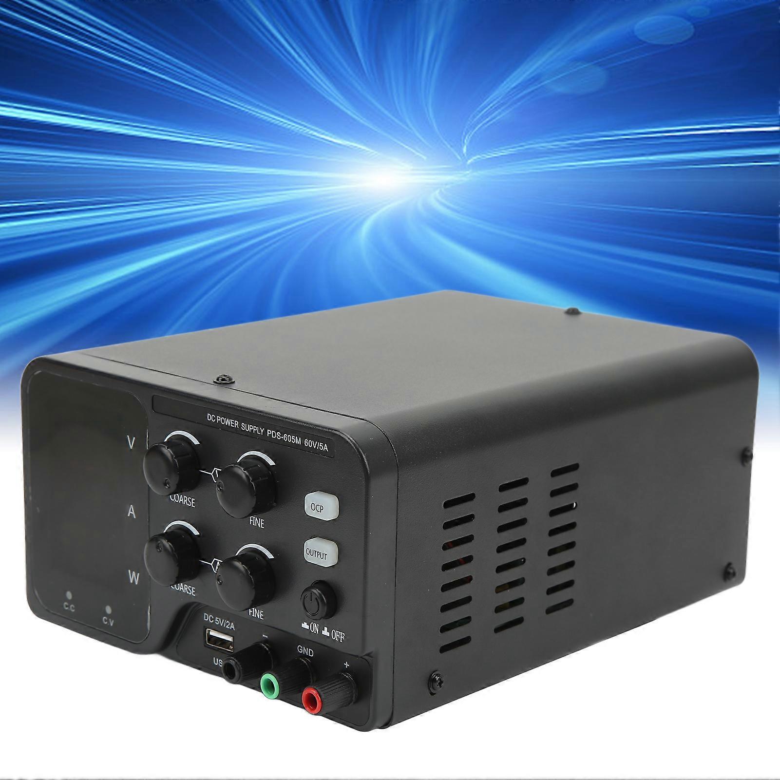 Adjustable DC Regulated Power Supply 5A 4-Digit LED Display Red