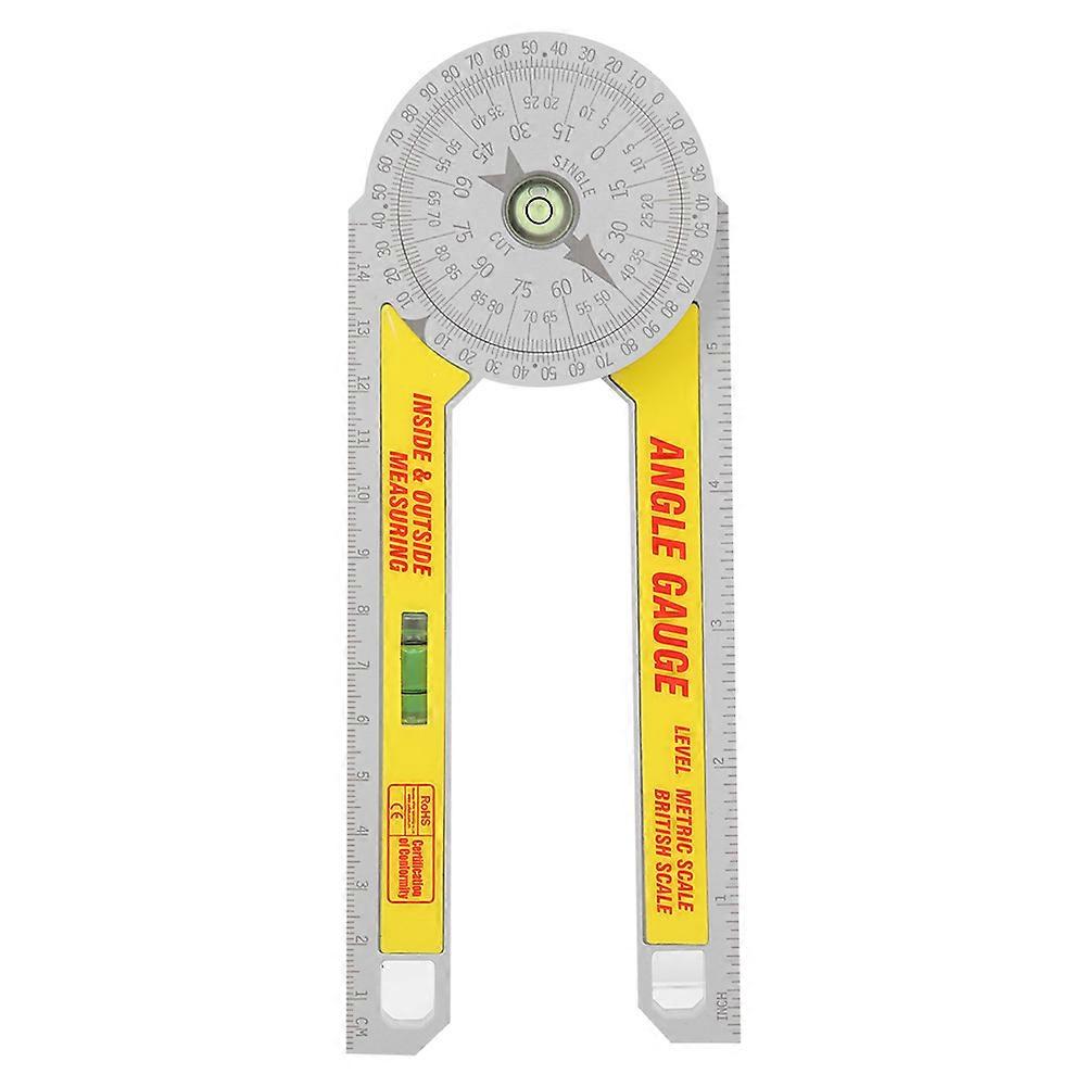 360 Degree Angle Gauge DIY Protractor Goniometer Inside Outside Measuring Metric British Scale