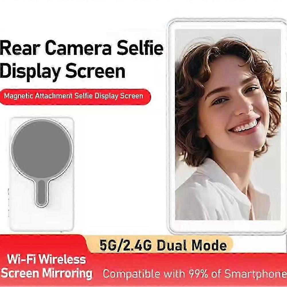 Smartphone Wireless Magnetic Selfie Monitor Screen Rear Camera Screen Sharing
