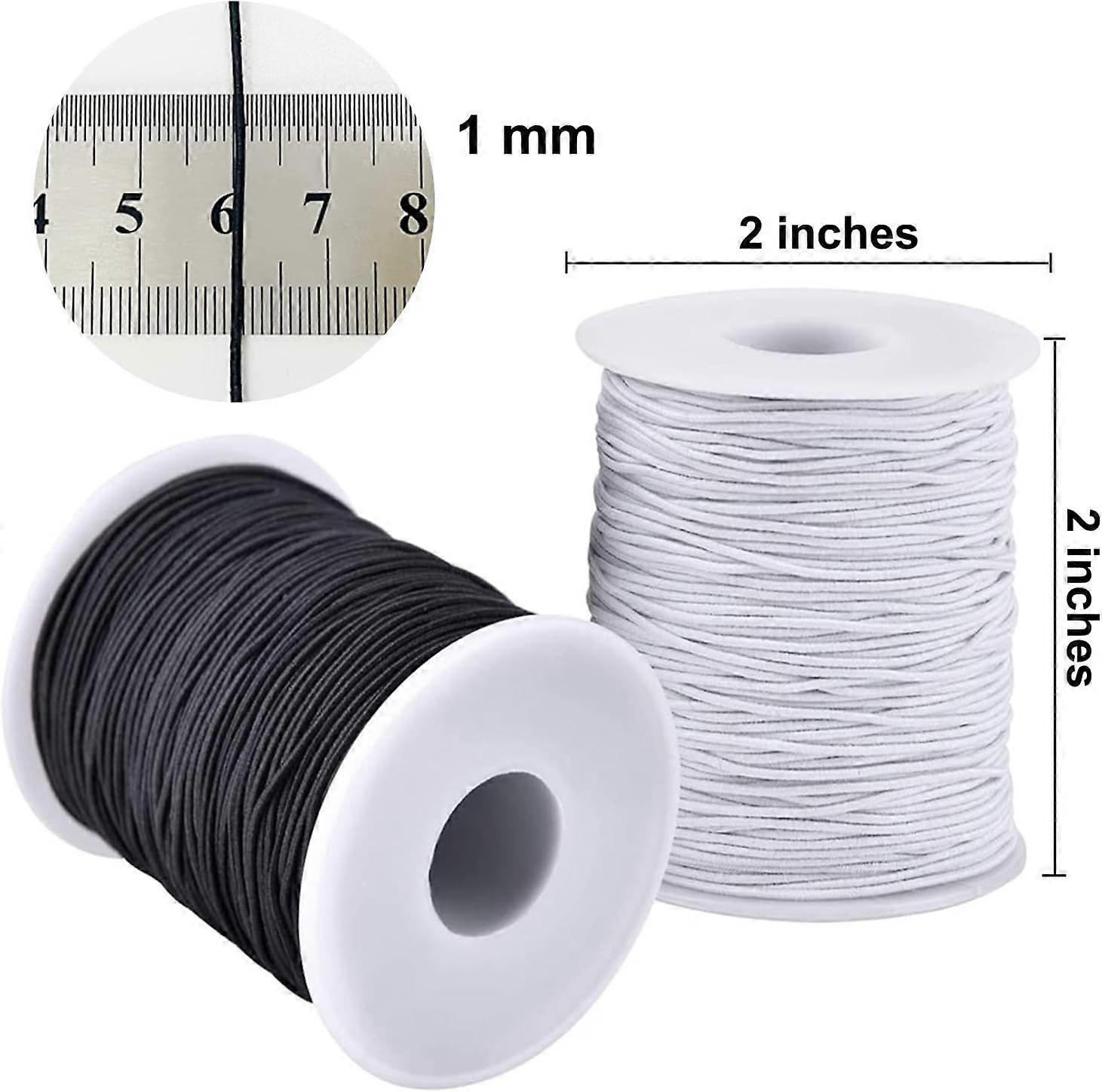 Stretchy String for Bracelets - 4 Rolls, 1mm Elastic Cord for Jewelry Making