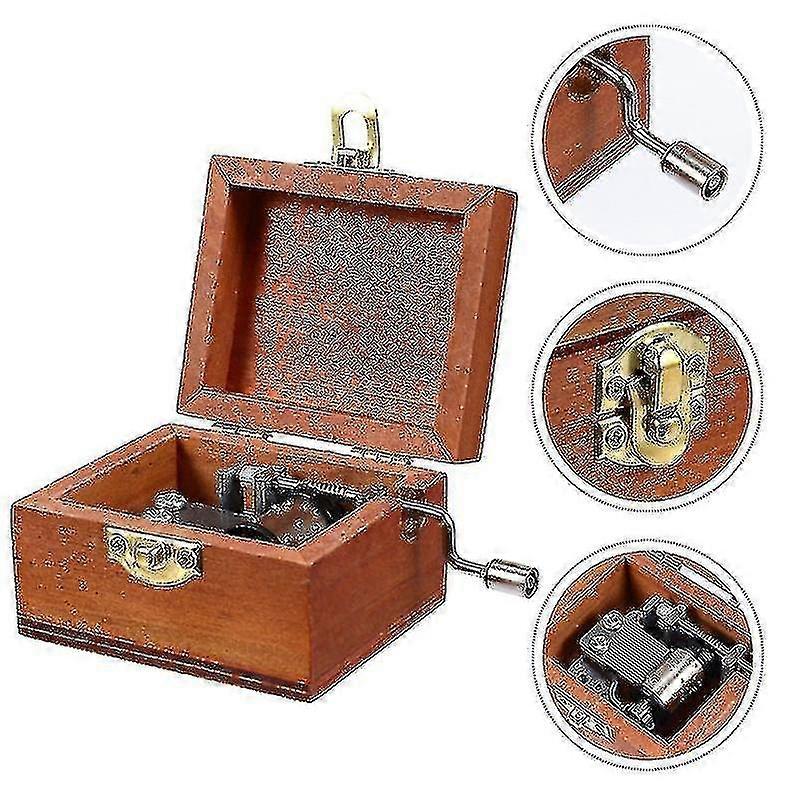 1pcアイアンタワーオルゴール素敵なマニュアルオルゴール時計仕掛けのオルゴール友達の子供用