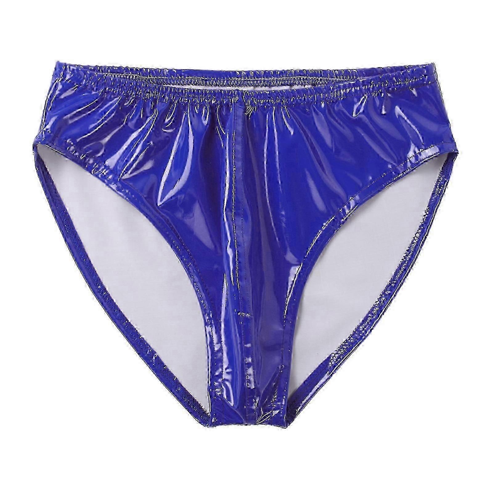 Miesten klubialusvaatteet, joissa on märkä ilme ja kiiltonahkahousut