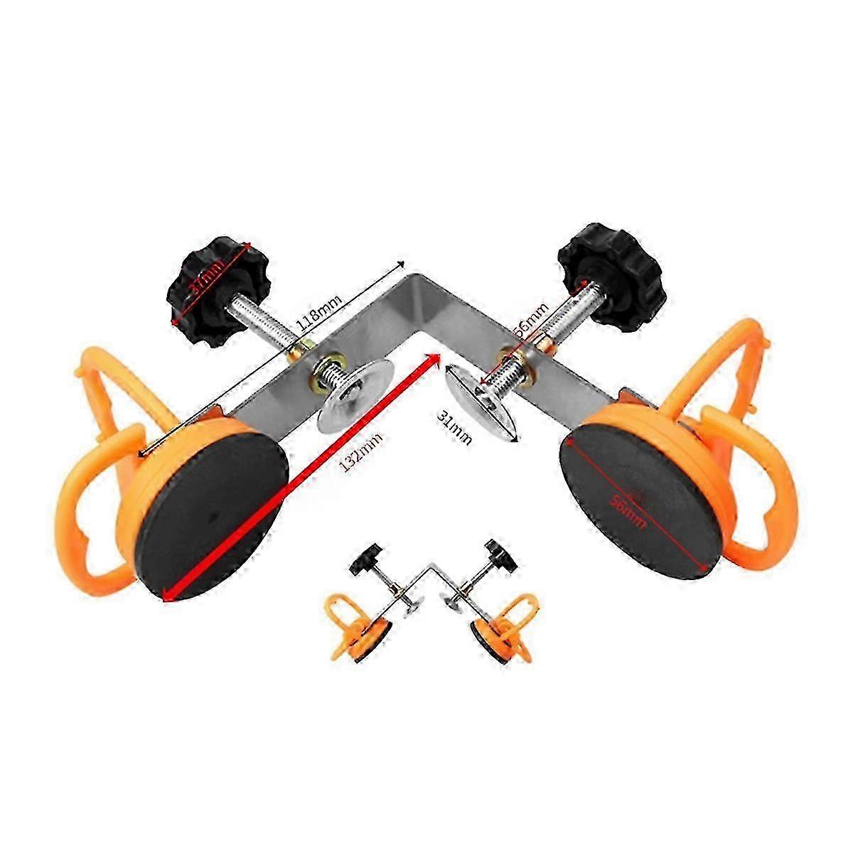 90 Degree Countertop Seam Setter, Right Angle Stone Setter Installation Tool with Four Suction Cups