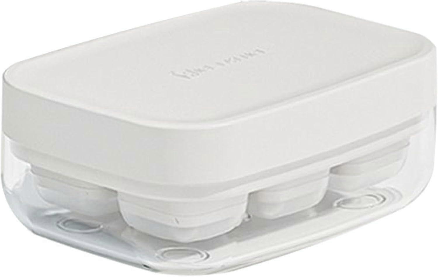 Ice Mold, Durable Soft Bottom Stackable Home Ice Tray (white)