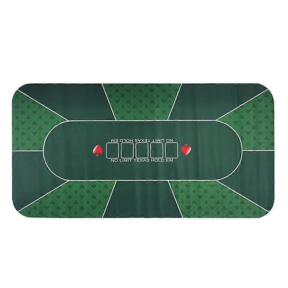 Portable Rubber Poker Mat Table Top  Surface Noise Reduction Poker Table Top Layout for Card Games