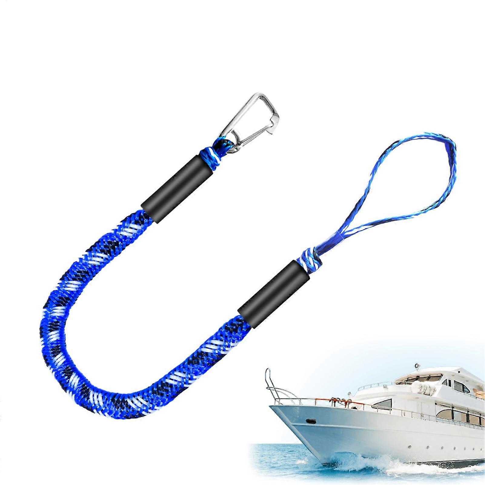 Boat Dock Lines Marine Rope for Kayak Canoe Pontoon Rafting with Safety Blue