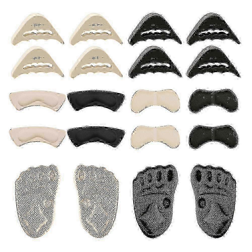 10 Pairs Large Footwear With Forefoot Pad And Toe Filler Insert Heel Cushion Set For Enhanced Comfort