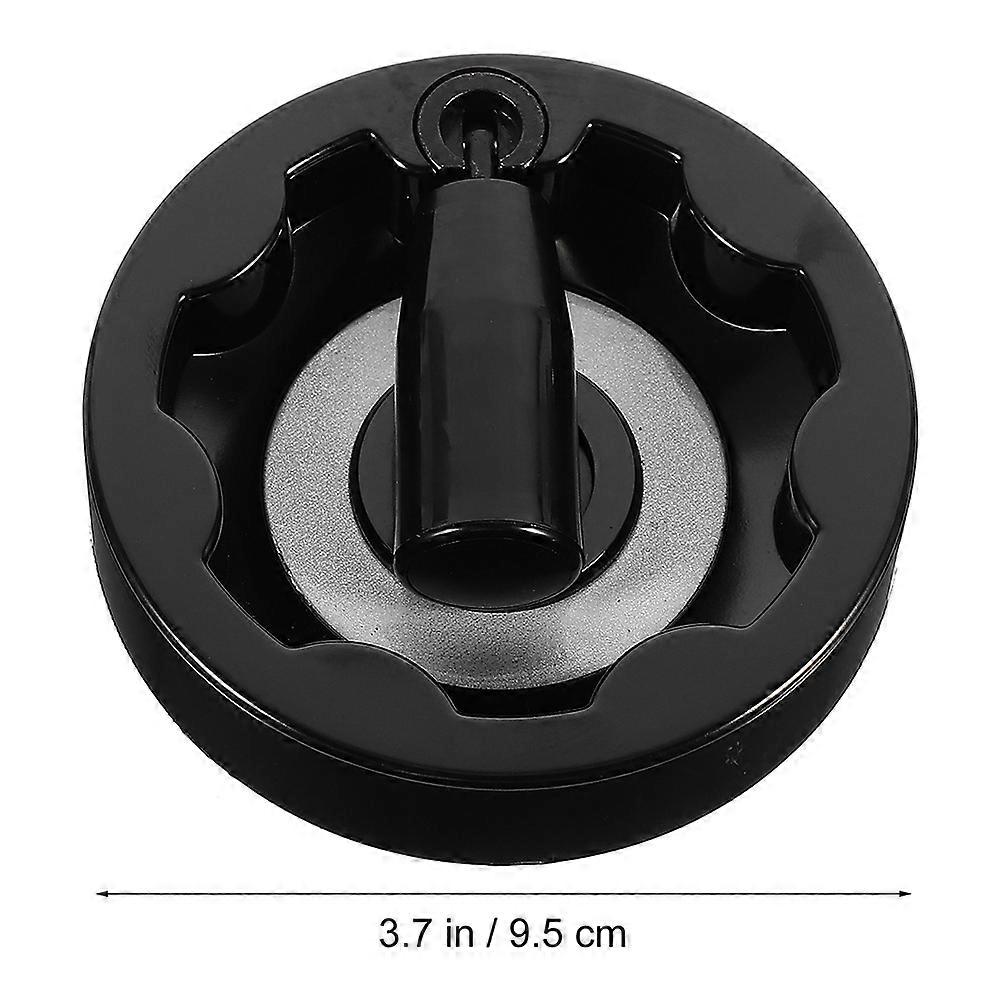 Hand Wheel Revolving Handwheel for Machine Use 2Pcs Black Insulating Material