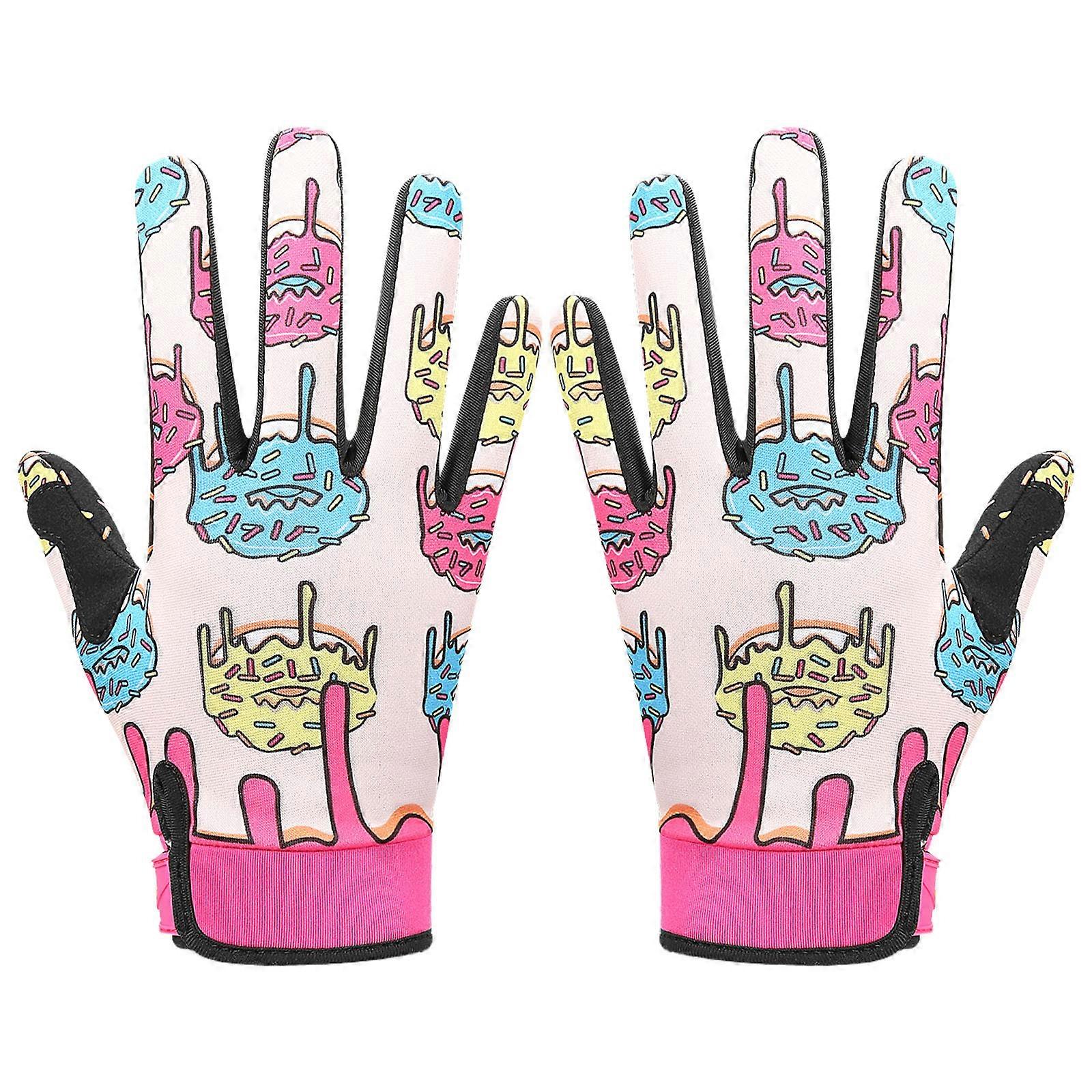 Cycling Gloves With Tactiles Touchscreens Tip Antislip Handlebars Control Enhances Durability For Trail Ride  Donut Parent Child S Adult XL