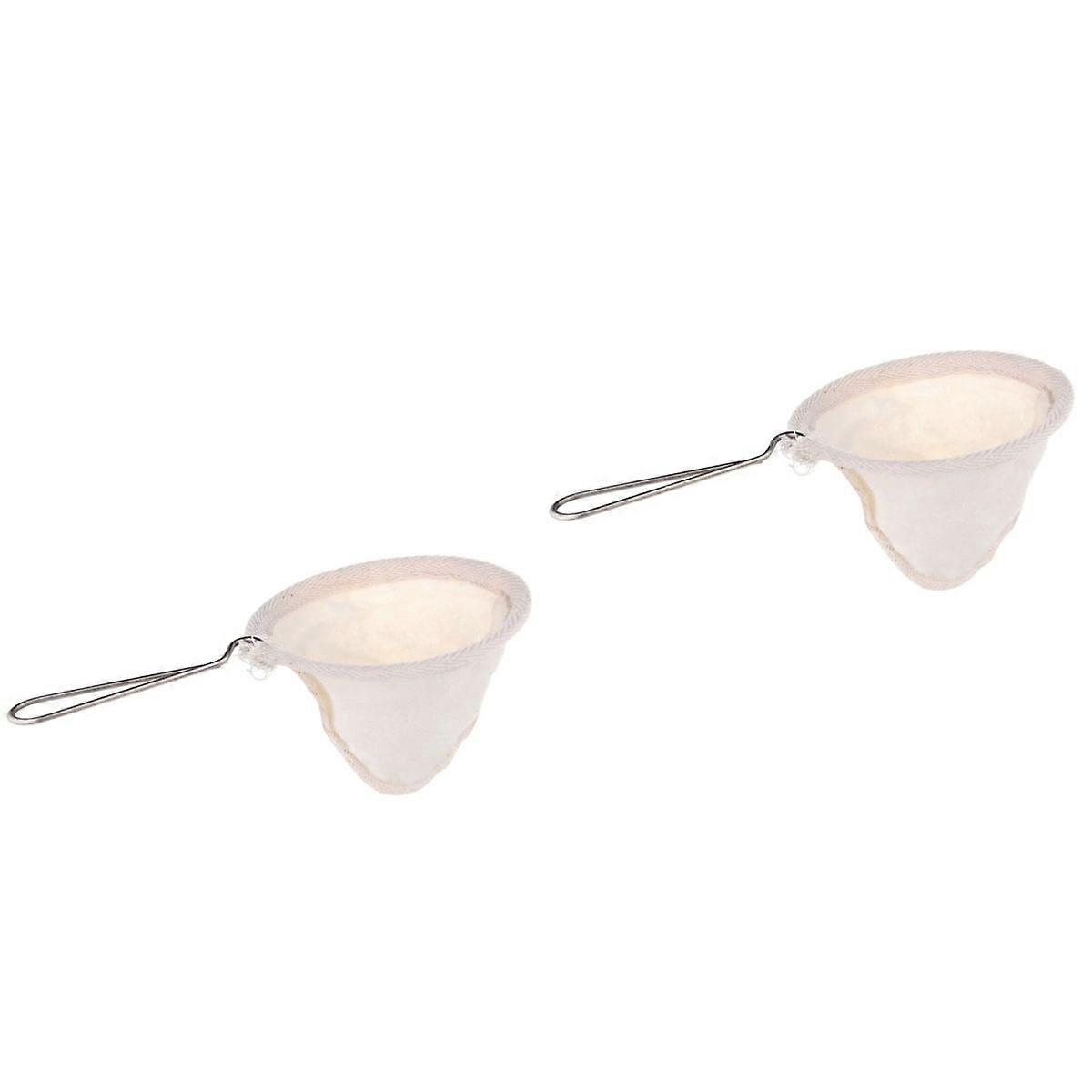 Coffee Infuser Filter with Steel Handle Maker Filters Tea Strainer for 2 Pieces