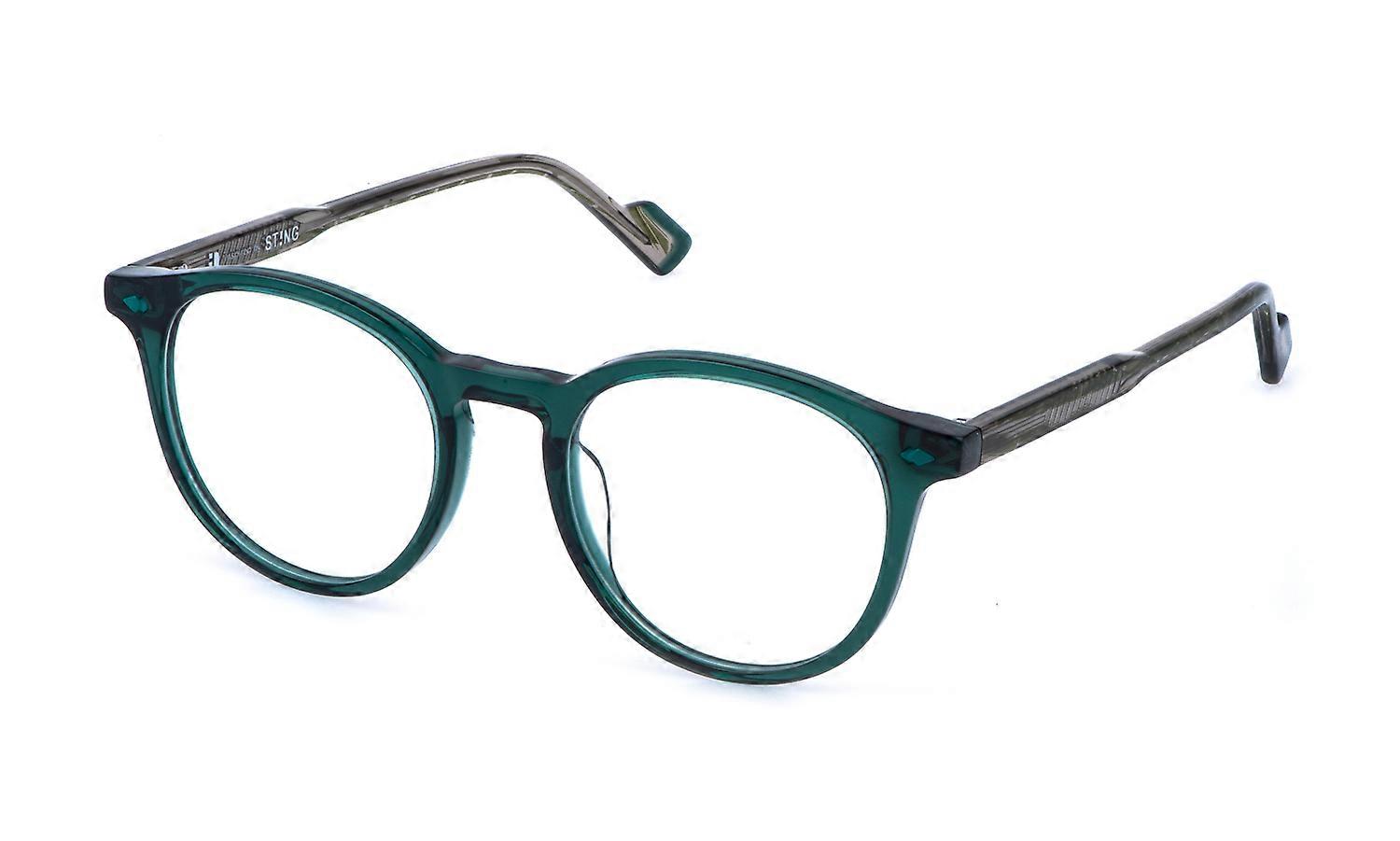 Eyewear Frames Sting VST569 06HQ Green BOTTIGLIA Transparent LUCIDO 50/20/145 MAN