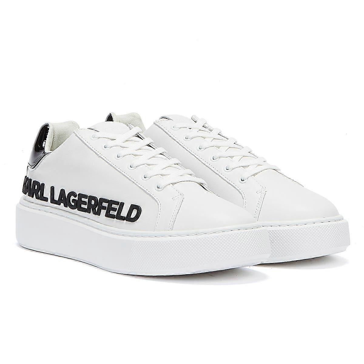 Karl Lagerfeld Inject Logo Womens White/Black Trainers