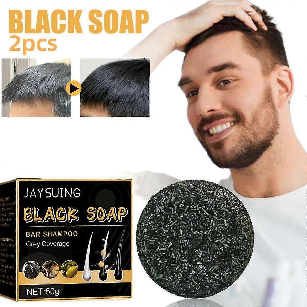 2pcs灰髪リバースバーたてがみグレーリバースバー、ヘアダークンバーオーガニック石鹸