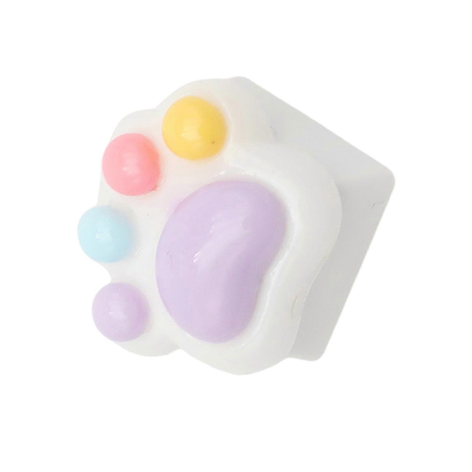 Cartoon Resin Keycaps 3D Lovely Kitten Claw Keycap for Mechanical Gaming Keyboards Keycaps 1PCS Multicolor