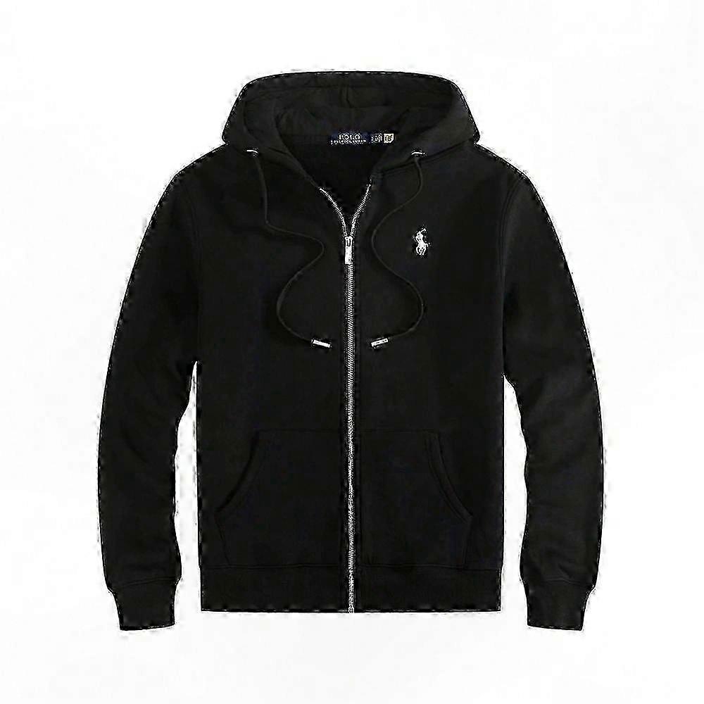 Set da uomo con felpa con cappuccio ricamata, giacca in pile e cardigan