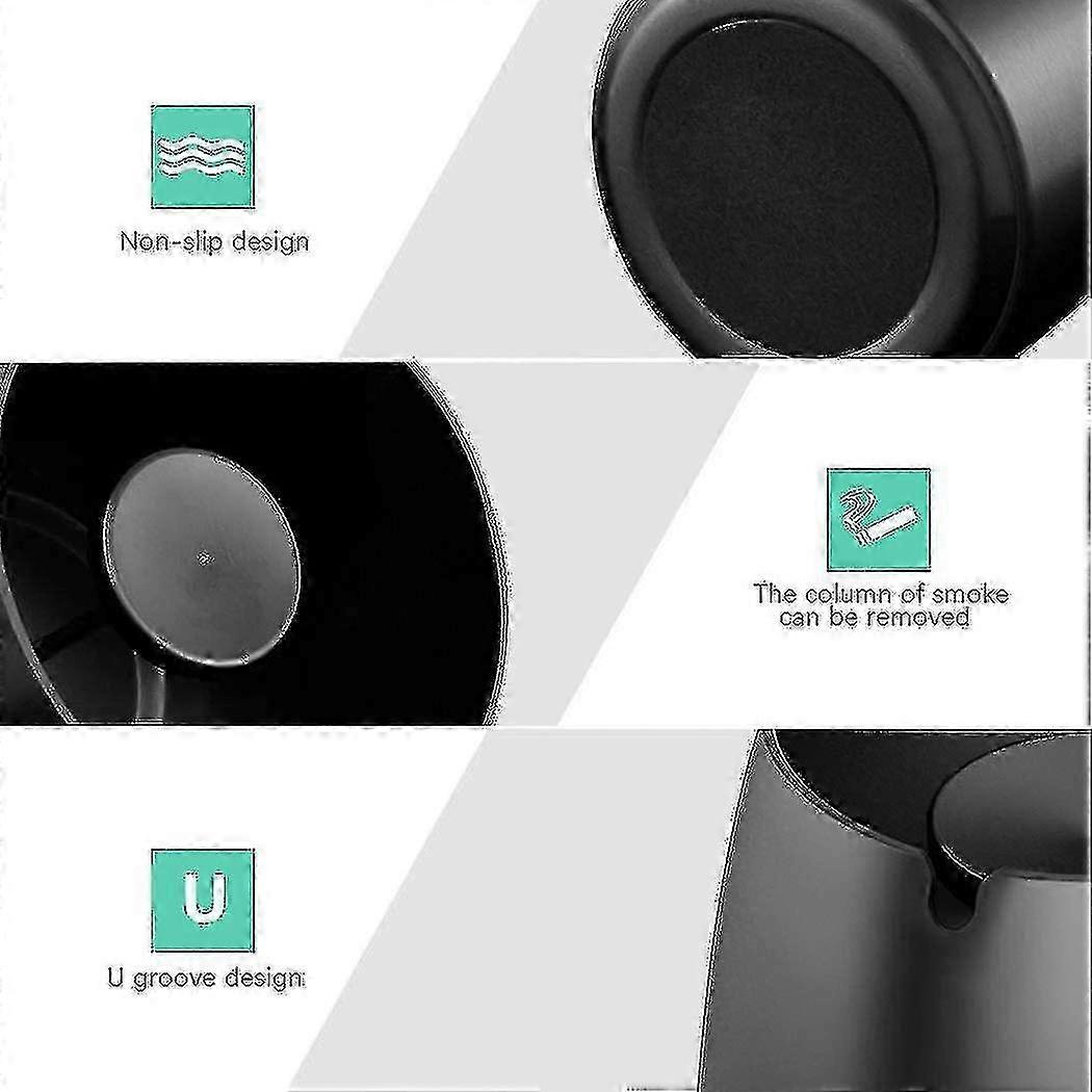 Black Ceramic Ashtray With Lids Windproof Cigarette Ashtray f74