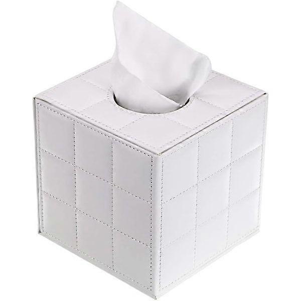 Paper box in PU leather White