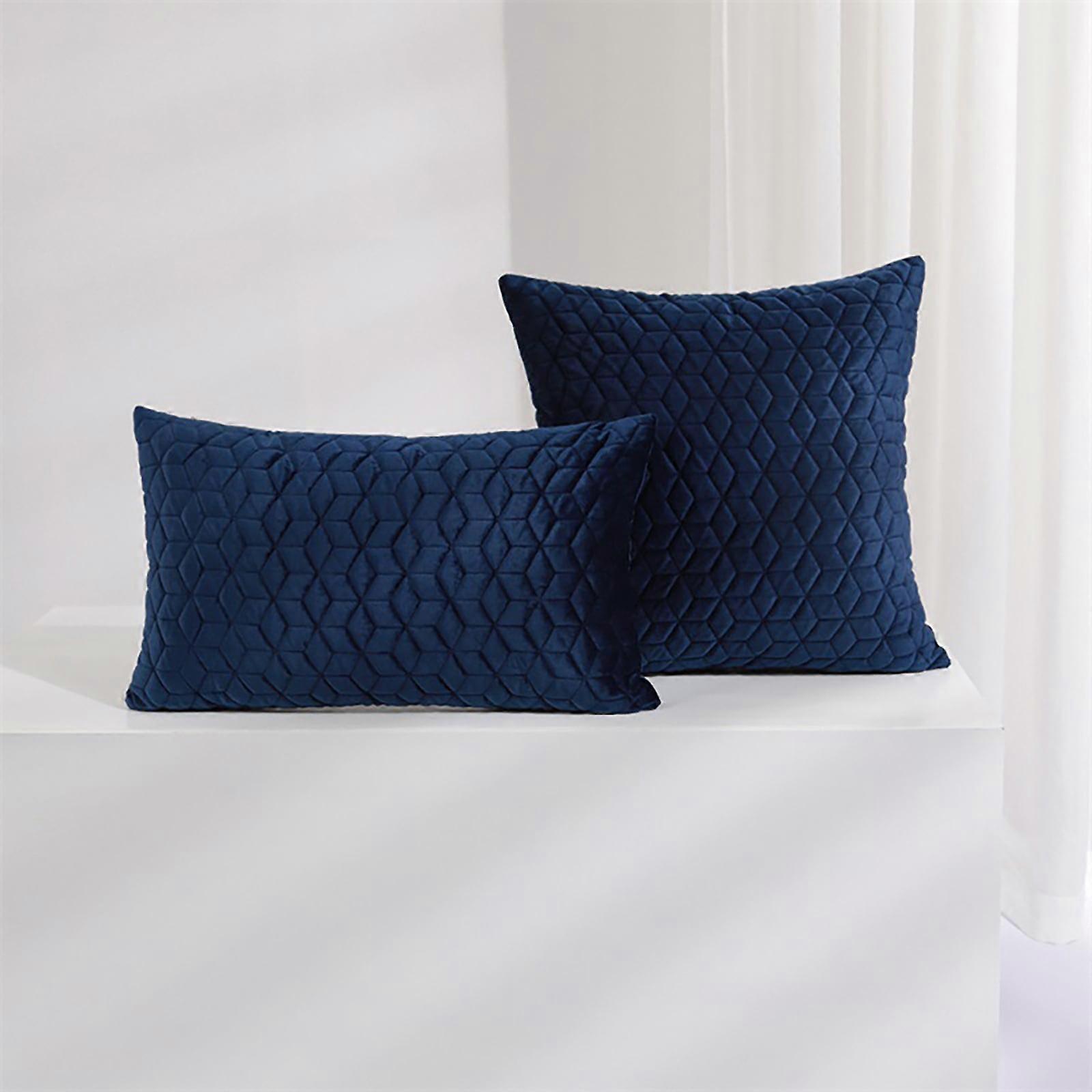 Hexagonal Pattern Embossed Pillow Cover Bed Pillow Bedside Living Room Sofa Cushion Back