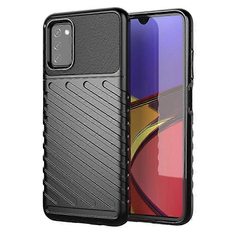 Thunder Series Twill Texture Thickened TPU Protective Cover Case for Samsung Galaxy A03s (164.2mm)/(