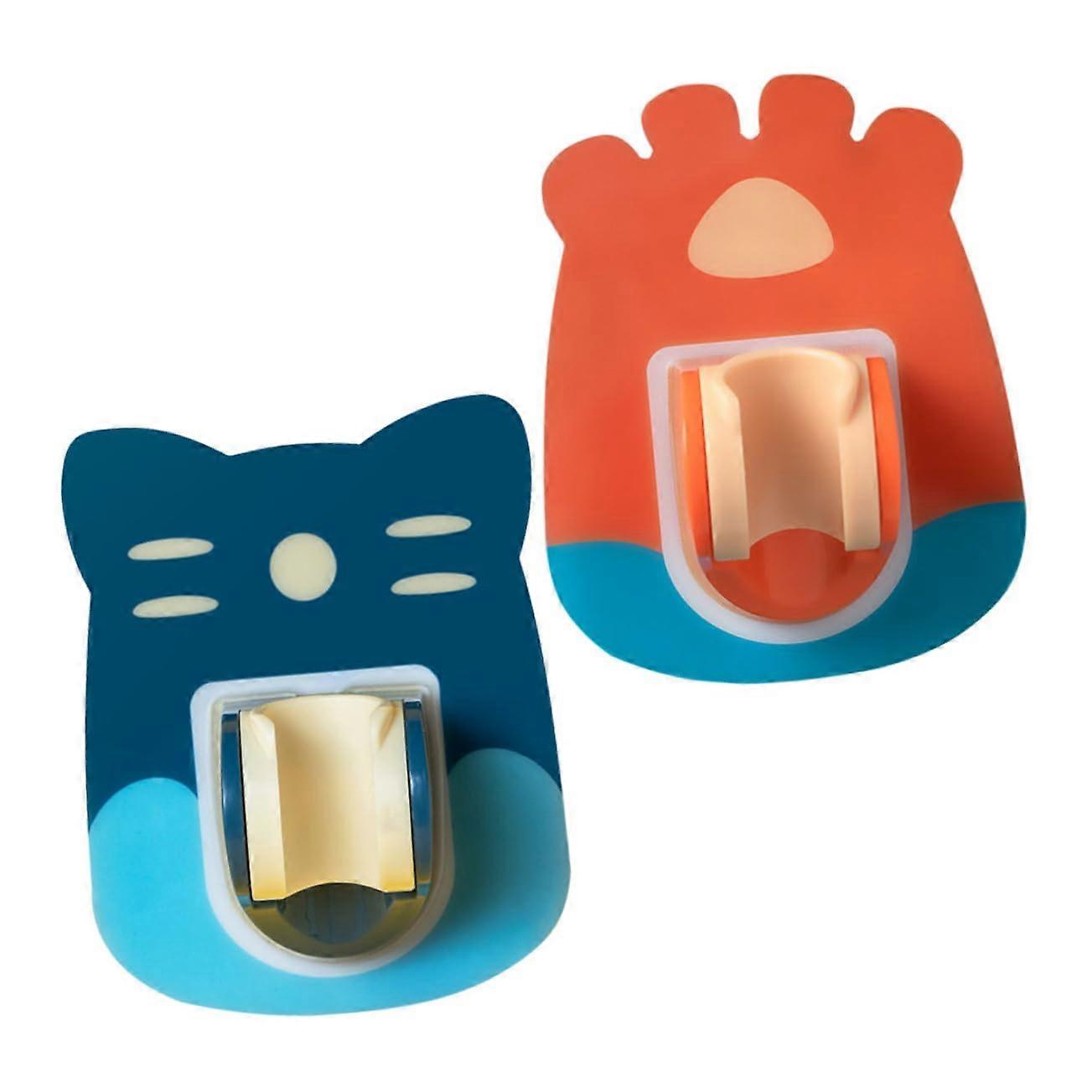 2pcs Adhesive Shower Head Holder No Drill Adjustable Bracket for Bathroom Handheld Mount