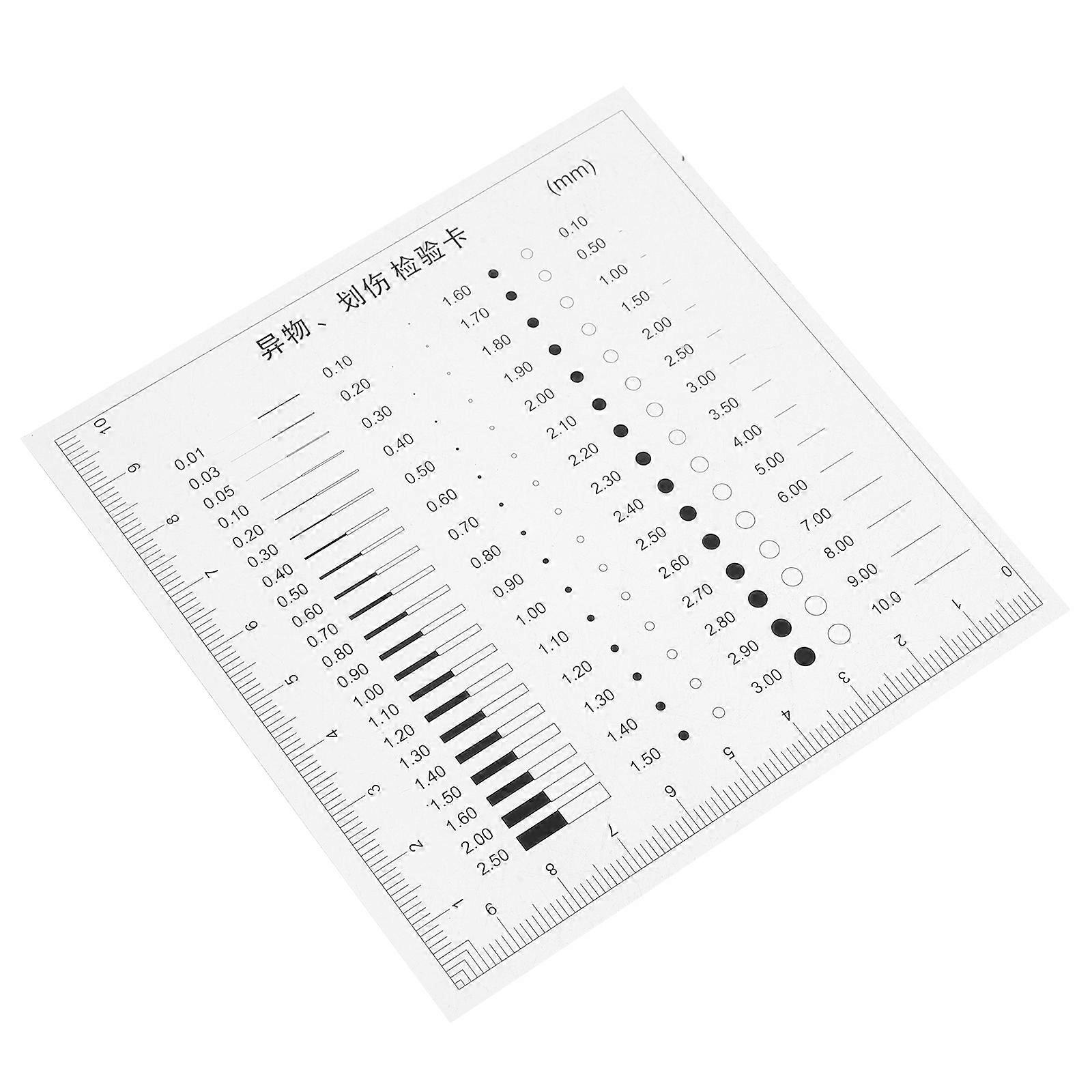Precision Ruler for Flaw Detection with Transparent Film for Measuring