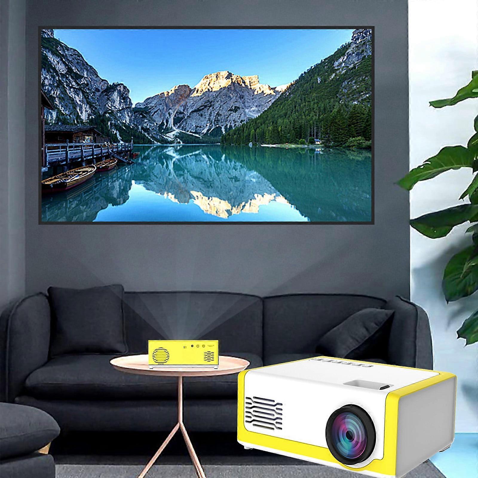 lulshou Portable LED Mini HD Projector 1080p, supports U Disk, HDMI, AV, compatible with various devices