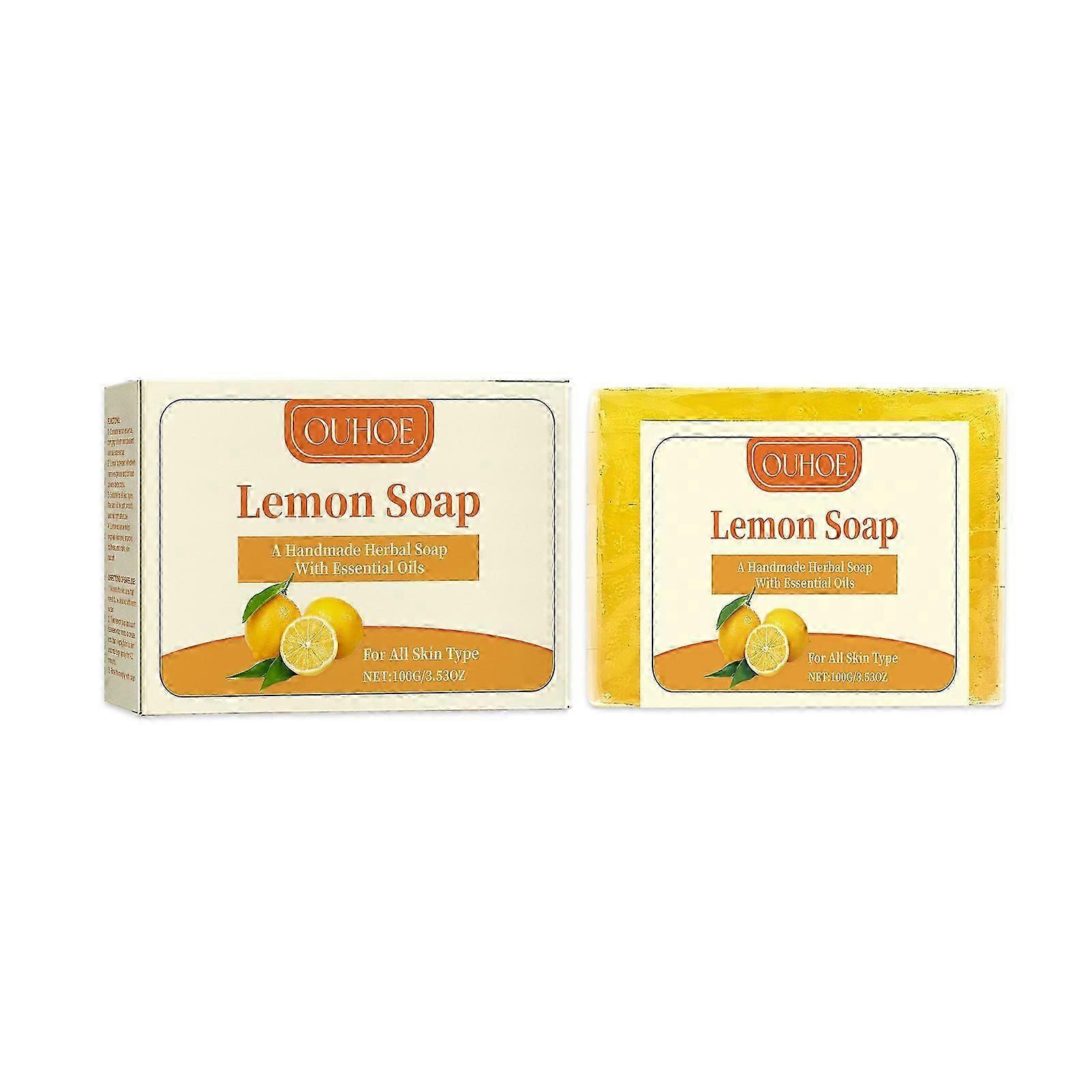 Pure Lemon Soap Lemon Soap Vc Oil Removing Refreshing Cleansing Body Cleansing Bath Soap