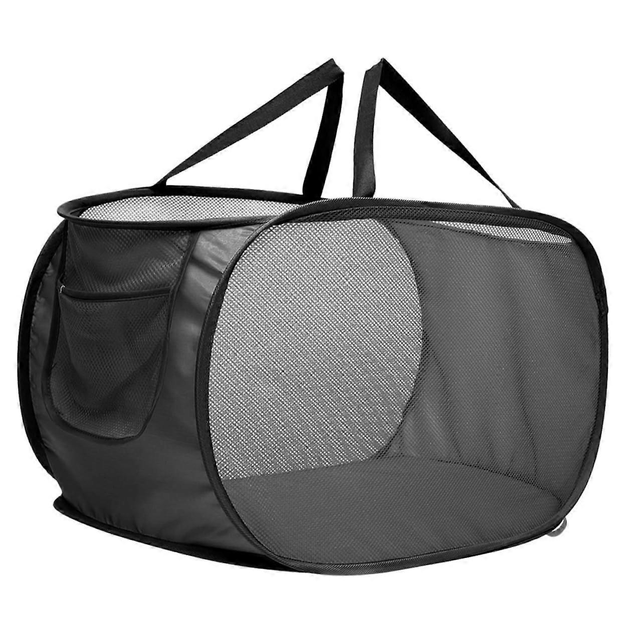 Mesh Laundry Basket Foldable Hamper with Handles Breathable Large Capacity for Dorm Bedroom Travel
