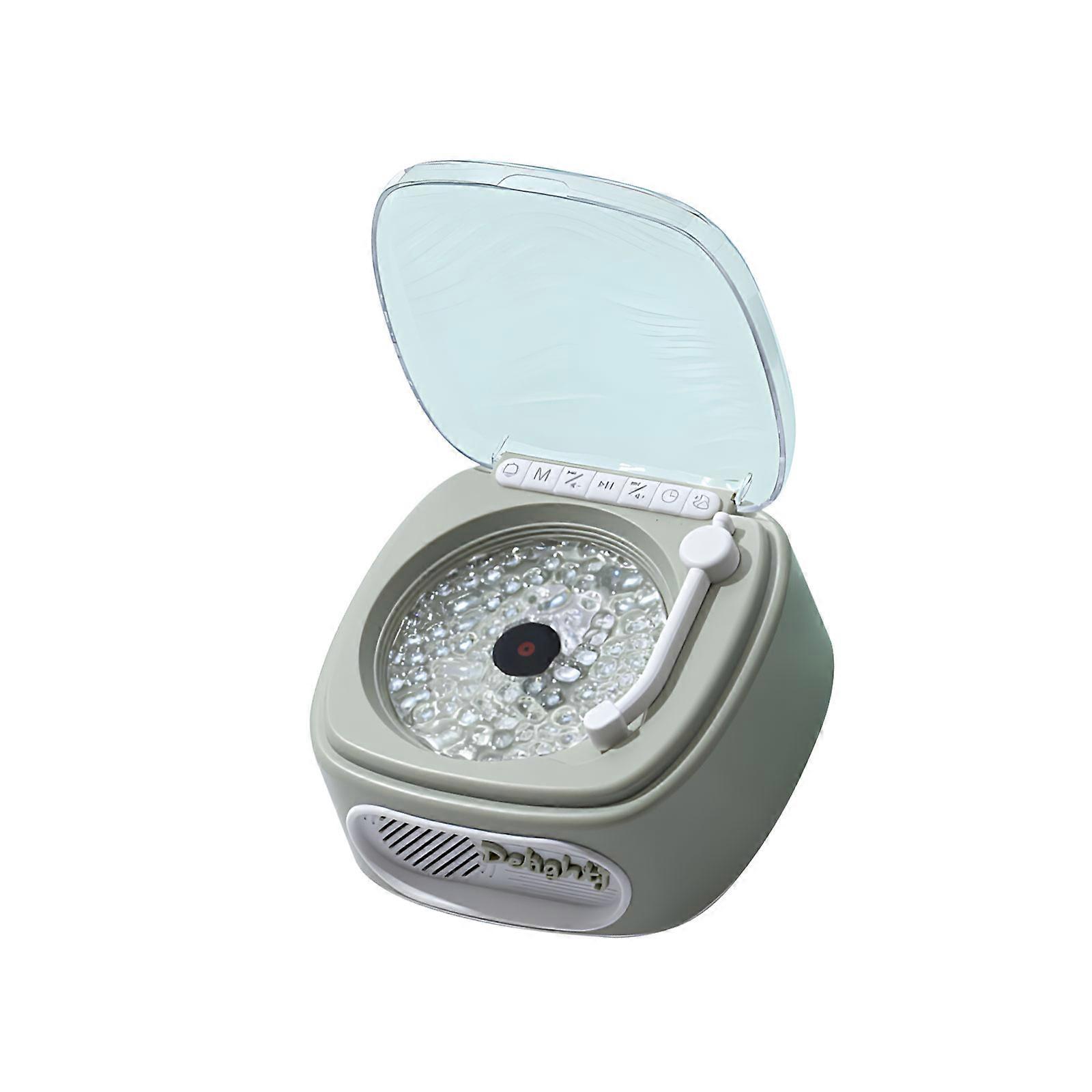 Multifunctional Bluetooth-compatible Speaker Atmosphere Light 360 Surround Sound Retro Switches Multiple Playback Mode  White